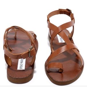 steve madden brown leather sandals